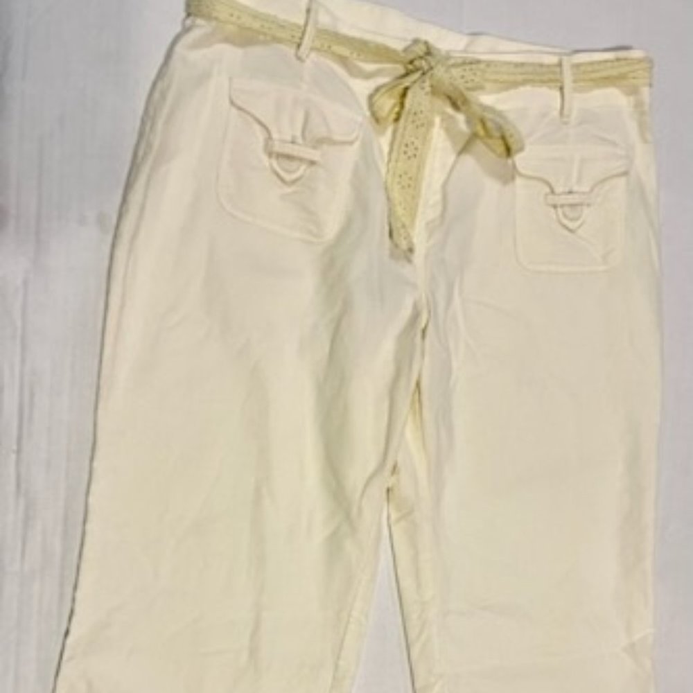 TASHA POLIZZI for T.P. Saddleblanket & Co. Yellow Coastal Capris size XL NWT